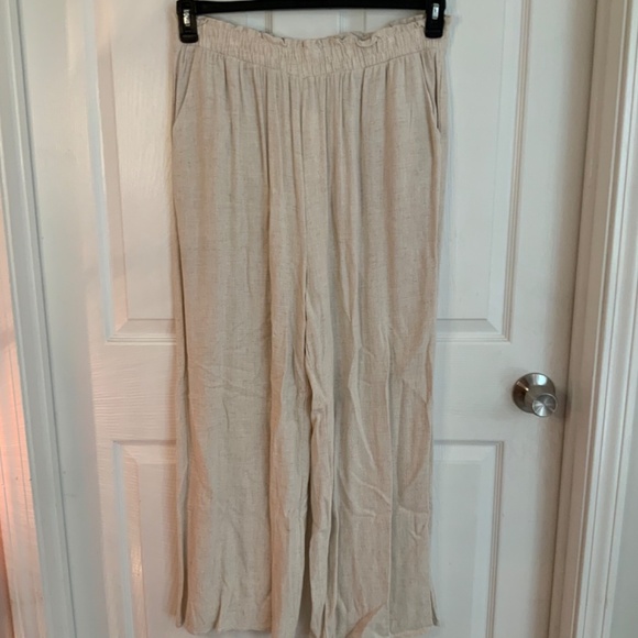 Ninexis 100% Linen Elastic Waist Pants Plus Size 1X - Picture 2 of 8